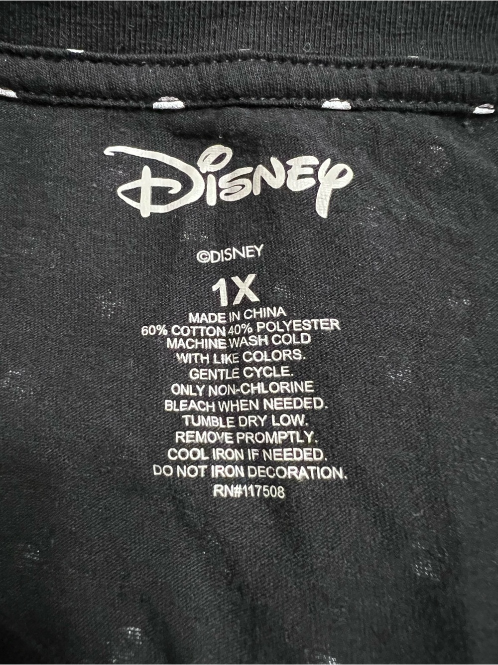 Plus Size Disney Black Polka Dot Mickey T-Shirt (1X) - Picture 4 of 4